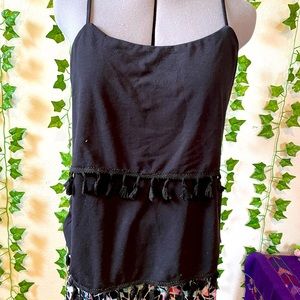 Black tassel tank.